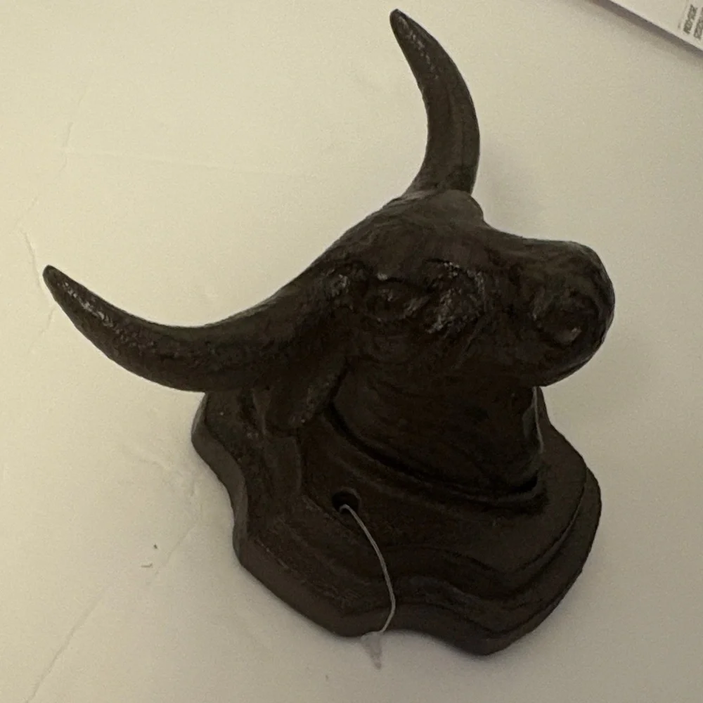 Rustic Bull Head Wall Hook